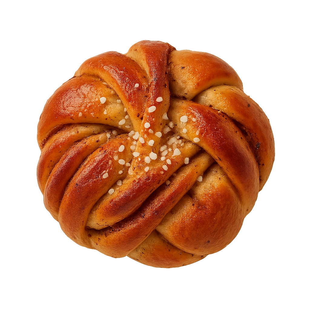 Ein frisch gebackener Cardamom Bun